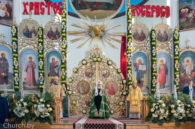 В праздник Собора Белорусских святых Святейший Патриарх Кирилл совершил Литургию в Воскресенском соборе Бреста В праздник Собора Белорусских святых Святейший Патриарх Кирилл совершил Литургию в Воскресенском соборе Бреста